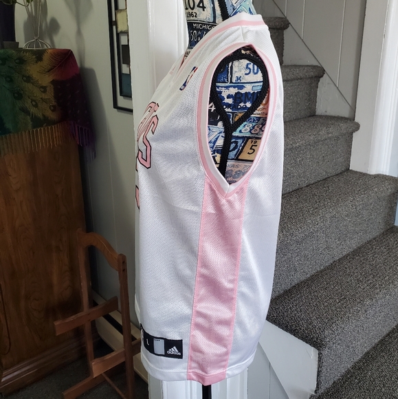 NBA ADIDAS~ BOSTON CELTICS PINK & WHITE "PIERCE 34" JERSEY! - Picture 8 of 16